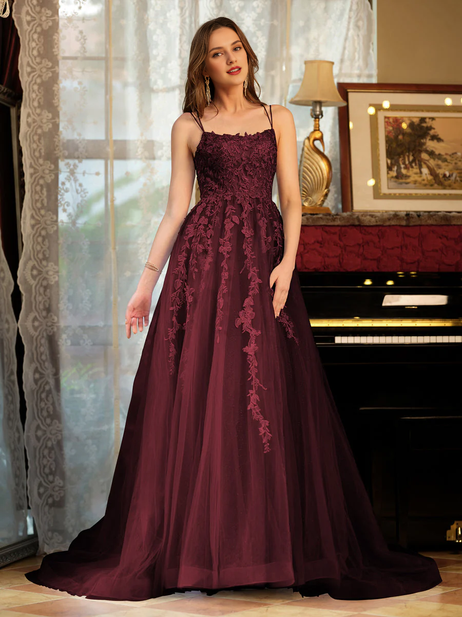 A-Line Chiffon Embroidered Ball Dress - Chloe Dress