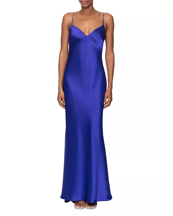 Satin Backless Floor-Length Evening Dress - Chloe Dress