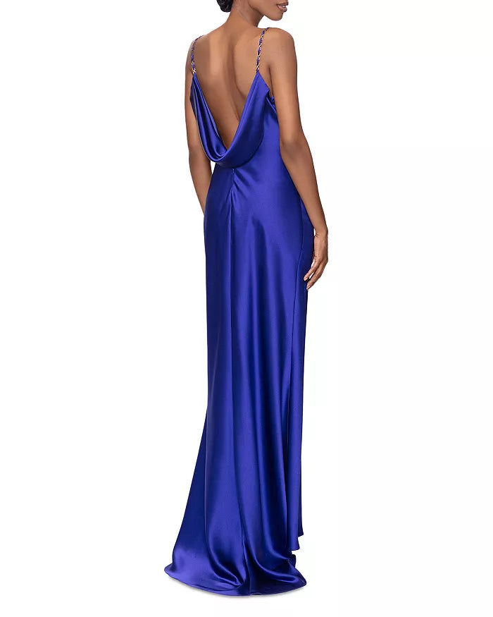 Satin Backless Floor-Length Evening Dress - Chloe Dress