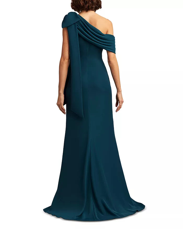 One-Shoulder Crepe Floor-Length Evening Dress - Chloe Dress