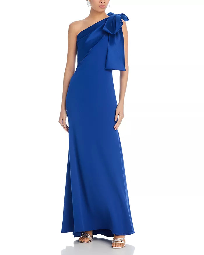 One-Shoulder Satin Sleeveless Floor-Length Evening Dress - Chloe Dress
