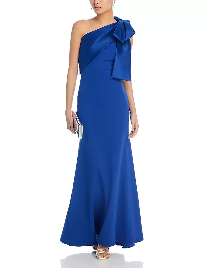 One-Shoulder Satin Sleeveless Floor-Length Evening Dress - Chloe Dress