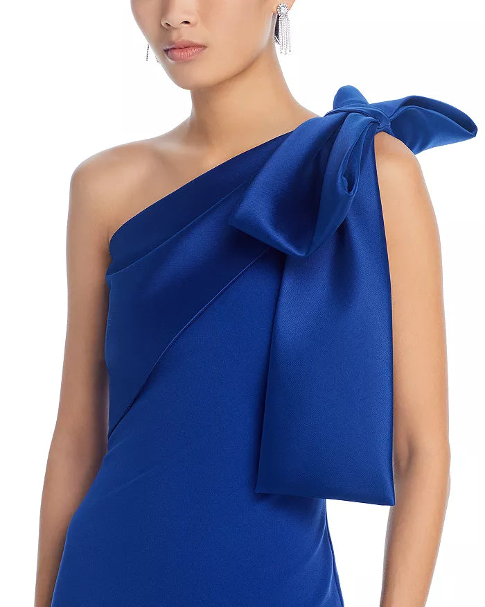 One-Shoulder Satin Sleeveless Floor-Length Evening Dress - Chloe Dress