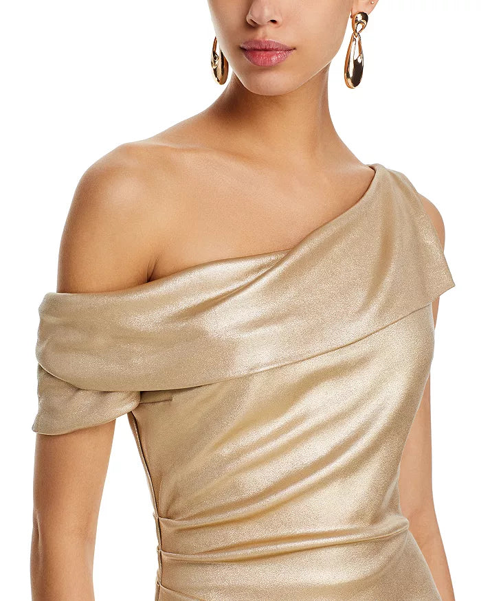 One-Shoulder Satin Floor-Length Evening Dress - Chloe Dress