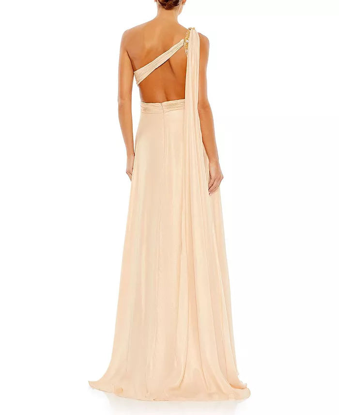 One-Shoulder Backless Floor-Length Evening Dress - Chloe Dress