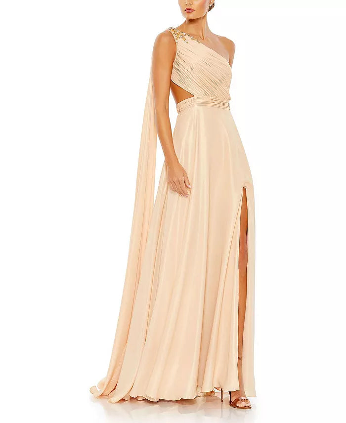 One-Shoulder Backless Floor-Length Evening Dress - Chloe Dress