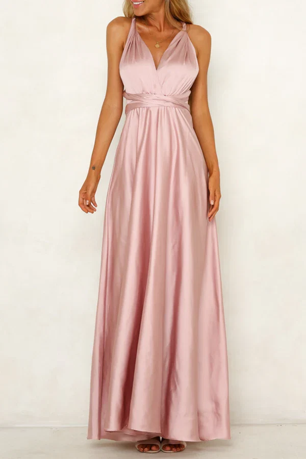V-Neck Backless Evening Dress - Chloe Dress