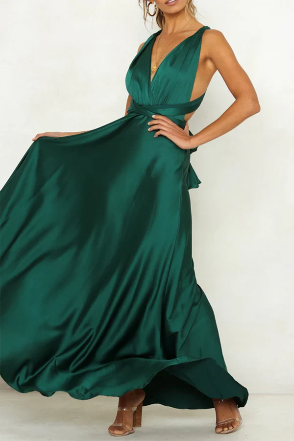 V-Neck Backless Evening Dress - Chloe Dress