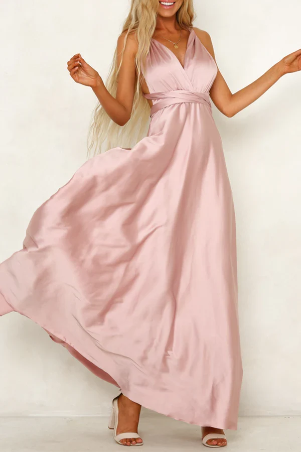 V-Neck Backless Evening Dress - Chloe Dress