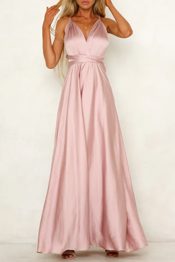 V-Neck Backless Evening Dress - Chloe Dress