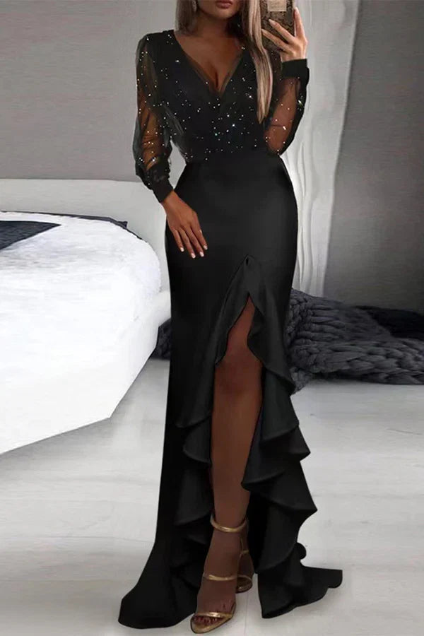 V-Neck Evening Dress - Chloe Dress