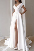 V-Neck Asymmetric Evening Dress - Chloe Dress
