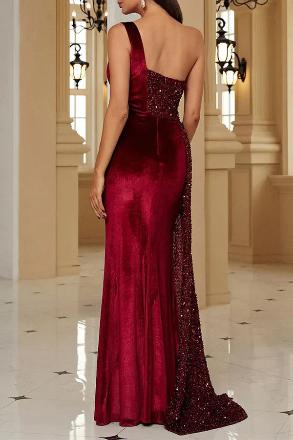 A-Line Sequin Evening Dress - Chloe Dress