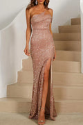 Off-Shoulder Zipper Back Evening Dress - Chloe Dress