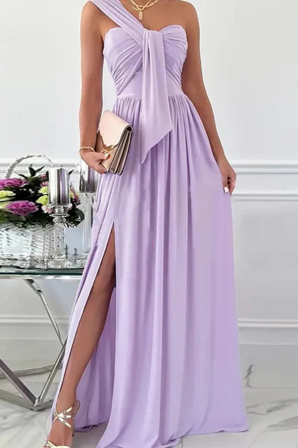 One-Shoulder Asymmetric Evening Dress - Chloe Dress