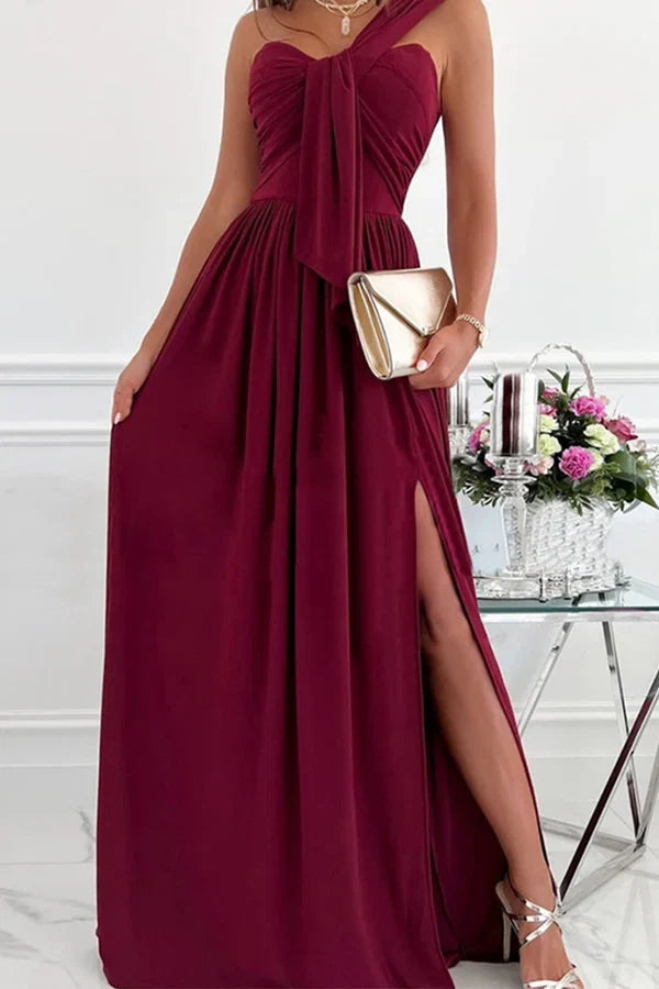 One-Shoulder Asymmetric Evening Dress - Chloe Dress