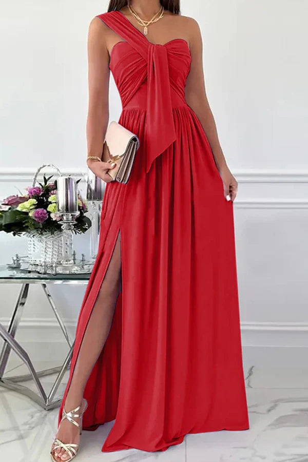 One-Shoulder Asymmetric Evening Dress - Chloe Dress
