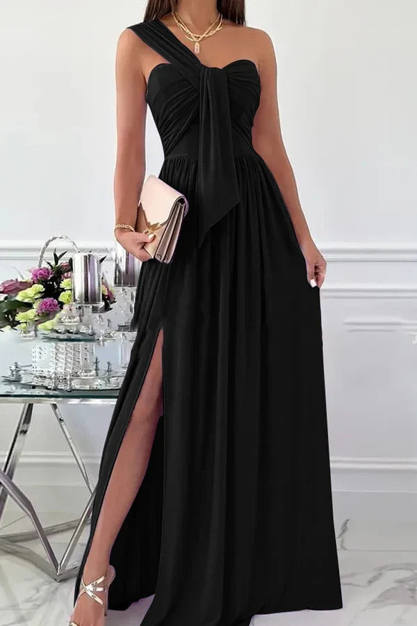 One-Shoulder Asymmetric Evening Dress - Chloe Dress