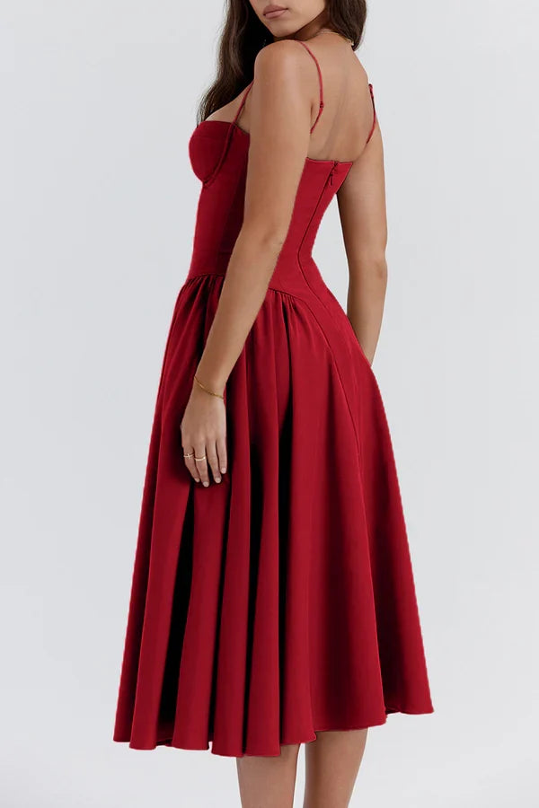 Square Neck Evening Dress - Chloe Dress