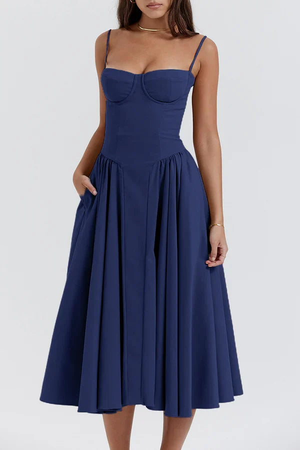 Square Neck Evening Dress - Chloe Dress