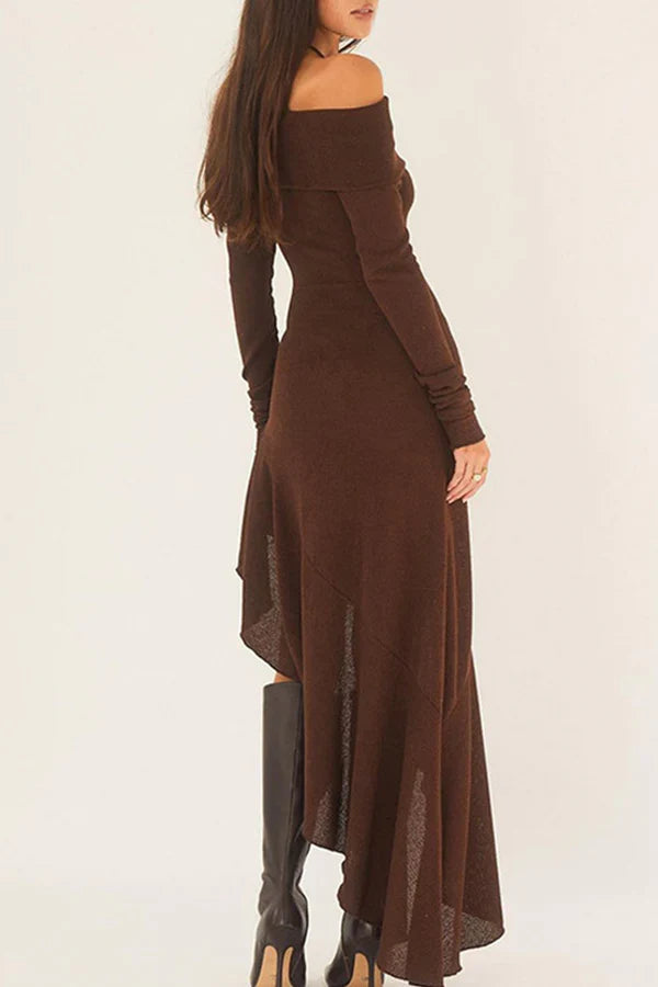Off-Shoulder Ruffled Evening Dress - Chloe Dress