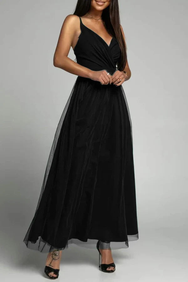 A-Line V-Neck Evening Dress - Chloe Dress
