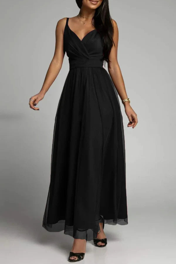 A-Line V-Neck Evening Dress - Chloe Dress