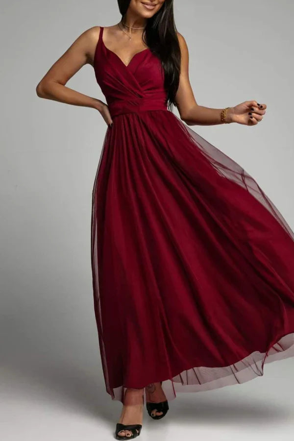 A-Line V-Neck Evening Dress - Chloe Dress