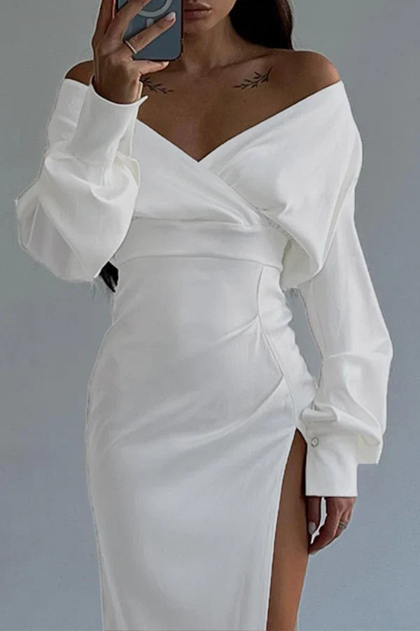 V-Neck Evening Dress - Chloe Dress