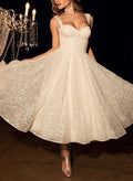 Sequin Tea-Length Wedding Dress - Chloe Dress