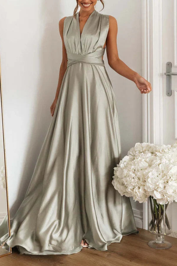 V-Neck Backless Evening Dress - Chloe Dress