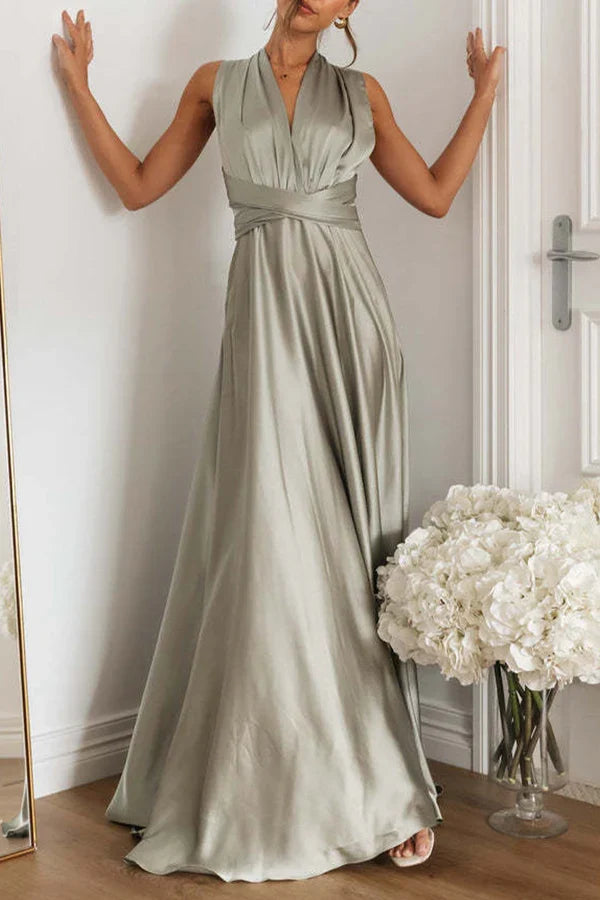 V-Neck Backless Evening Dress - Chloe Dress