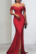 Backless High Slit Evening Dress - Chloe Dress