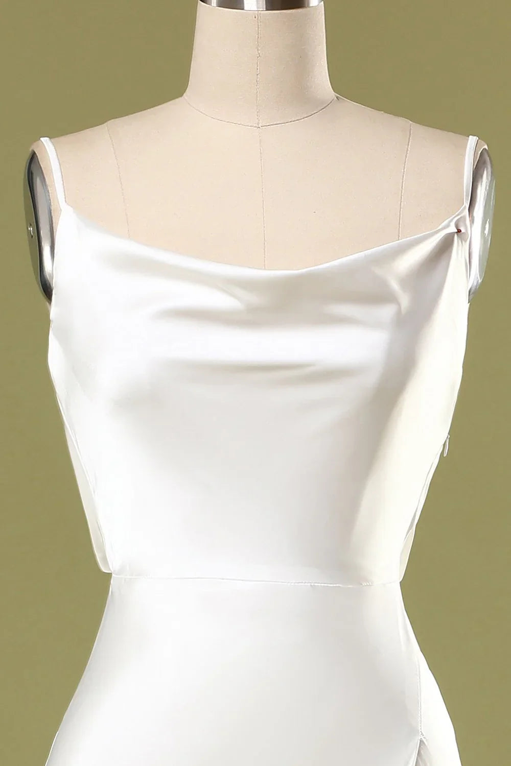 White Sleeveless Floor-Length Wedding Dress - Chloe Dress