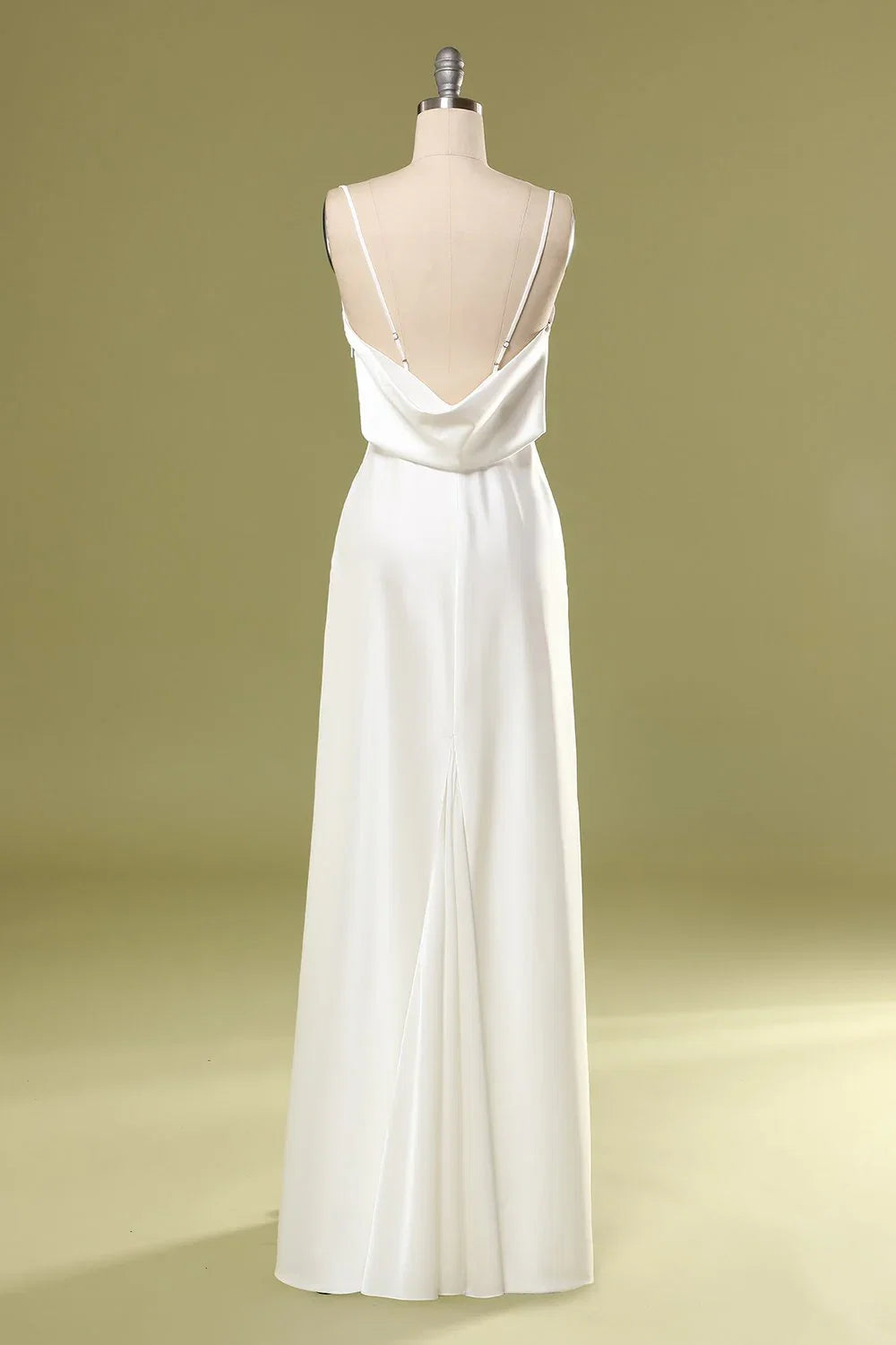 White Sleeveless Floor-Length Wedding Dress - Chloe Dress