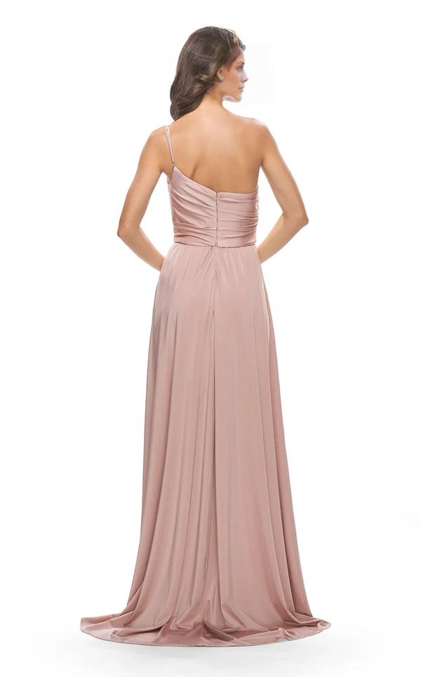 A-Line Lace-Up Back High Slit Floor-Length Prom Dress - Chloe Dress