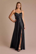 A-Line Satin Floor-Length Dress - Chloe Dress