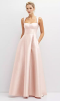 Satin Lace-Up Back Floor-Length Prom Dress - Chloe Dress