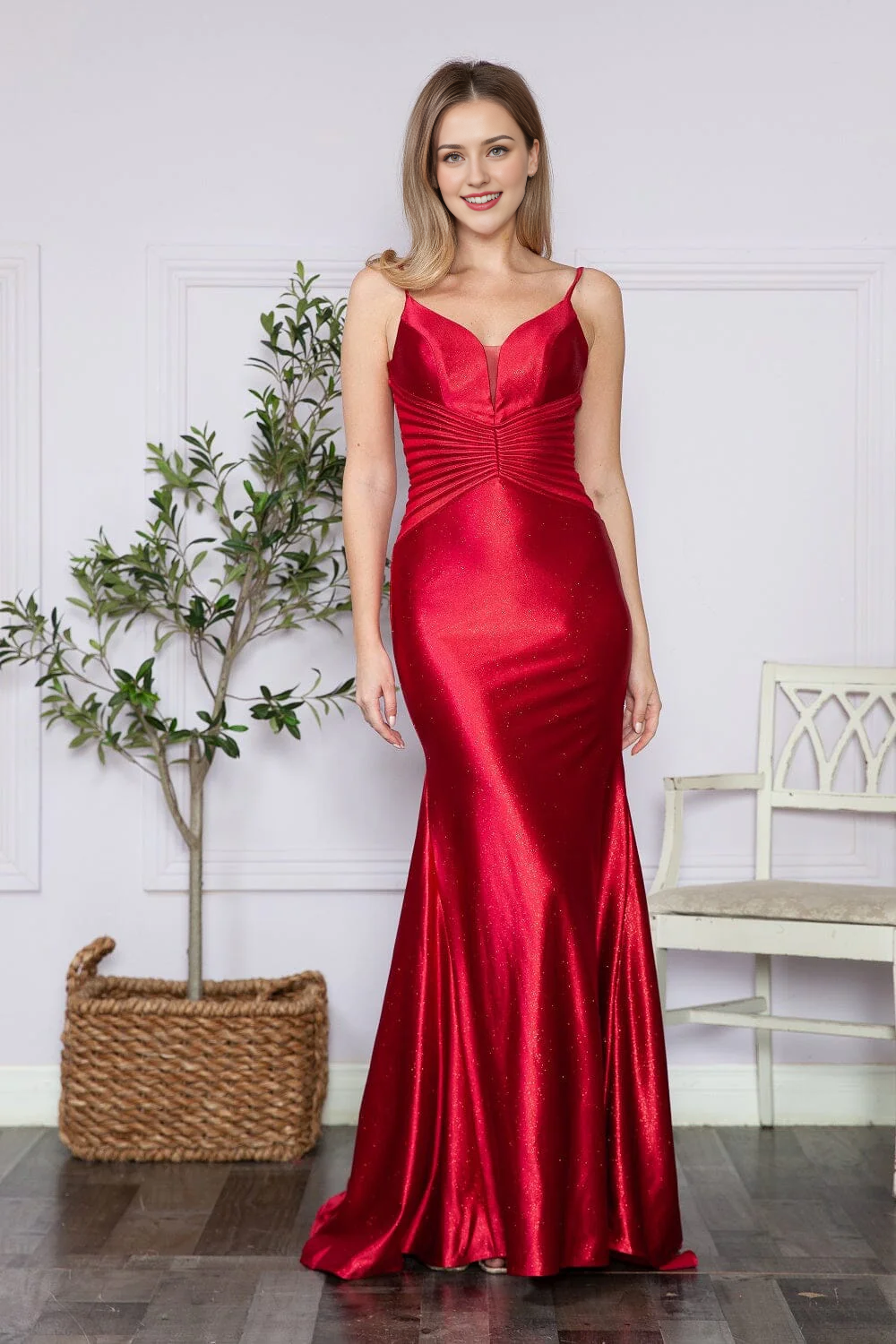 V-Neck Long Sleeve Dress - Chloe Dress