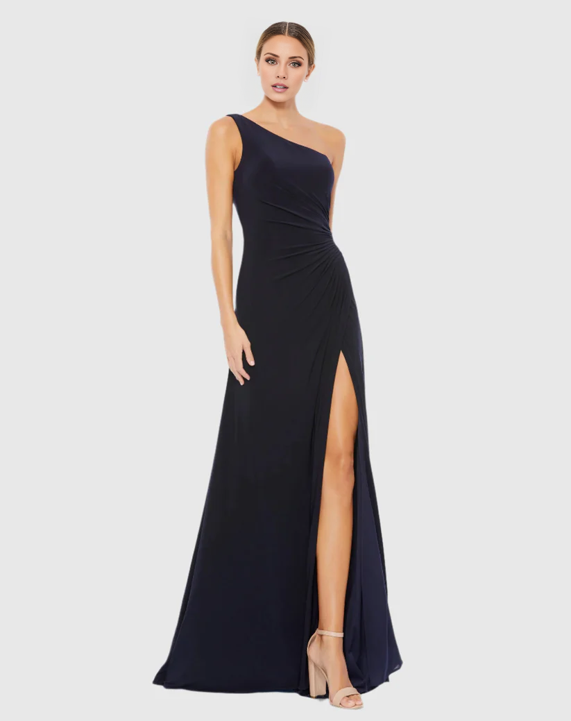 One-Shoulder Sleeveless High Slit Floor-Length Evening Dress - Chloe Dress