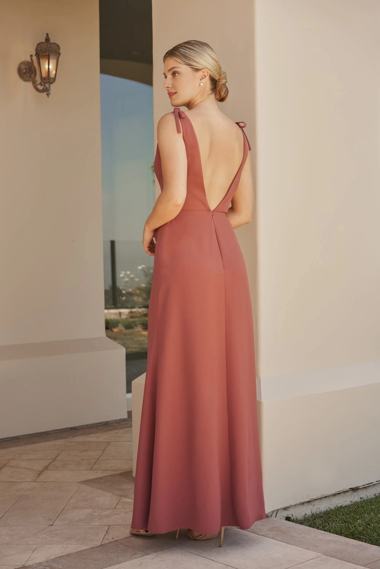 A-Line V-Neck Crepe Wedding Dress - Chloe Dress