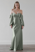 Strapless Long Sleeve Backless Floor-Length Evening Dress - Chloe Dress