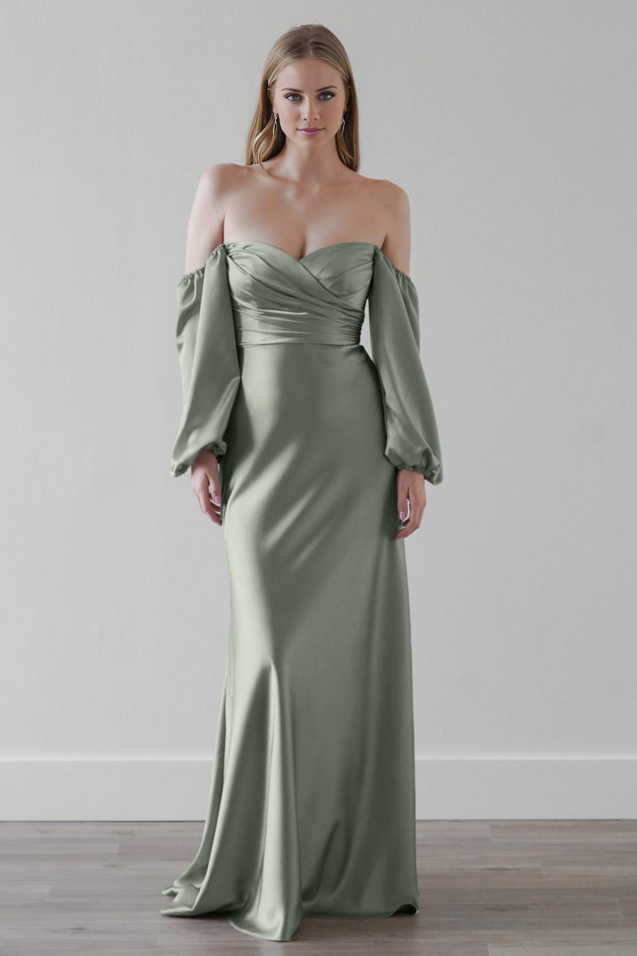 Strapless Long Sleeve Backless Floor-Length Evening Dress - Chloe Dress
