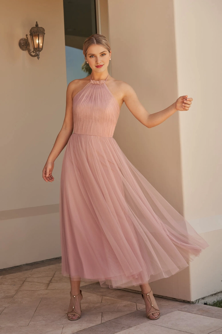 A-Line Chiffon Ruffled Wedding Dress - Chloe Dress