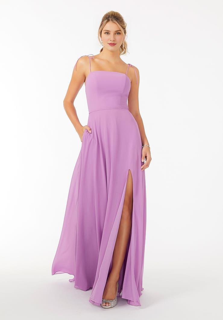 Square Neck Zipper Back High Slit Floor-Length Dress - Chloe Dress