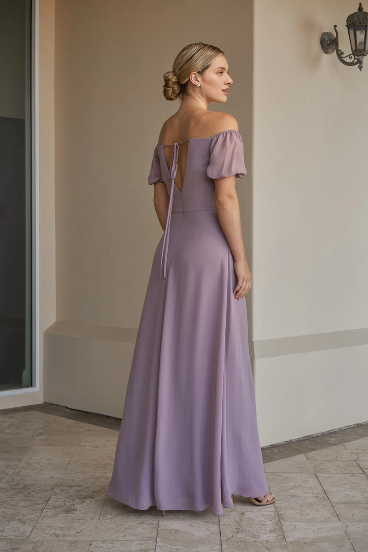 A-Line Off-Shoulder High Slit Mini Wedding Dress - Chloe Dress