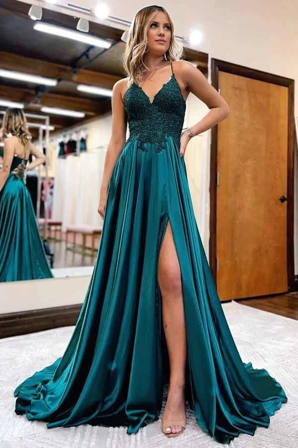 A-Line Satin Party Dress - Chloe Dress