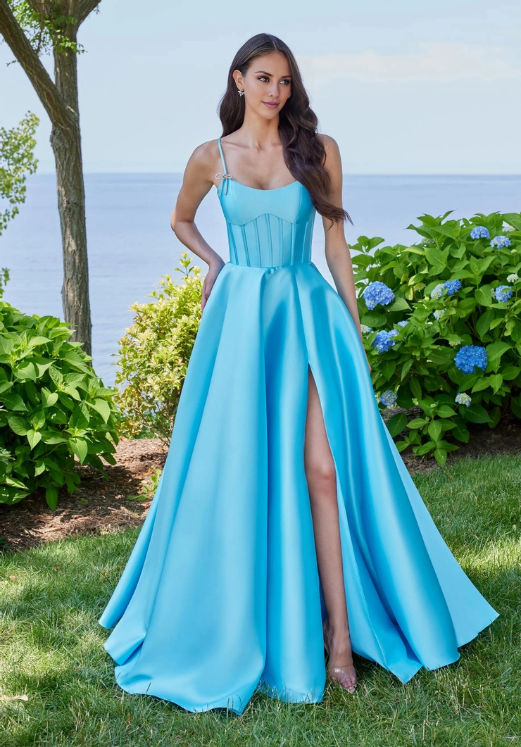 A-Line High Slit Floor-Length Evening Gown - Chloe Dress