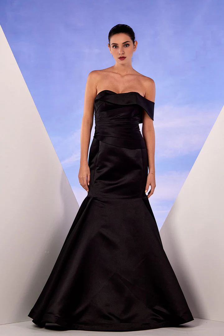 Satin Floor-Length Evening Gown - Chloe Dress