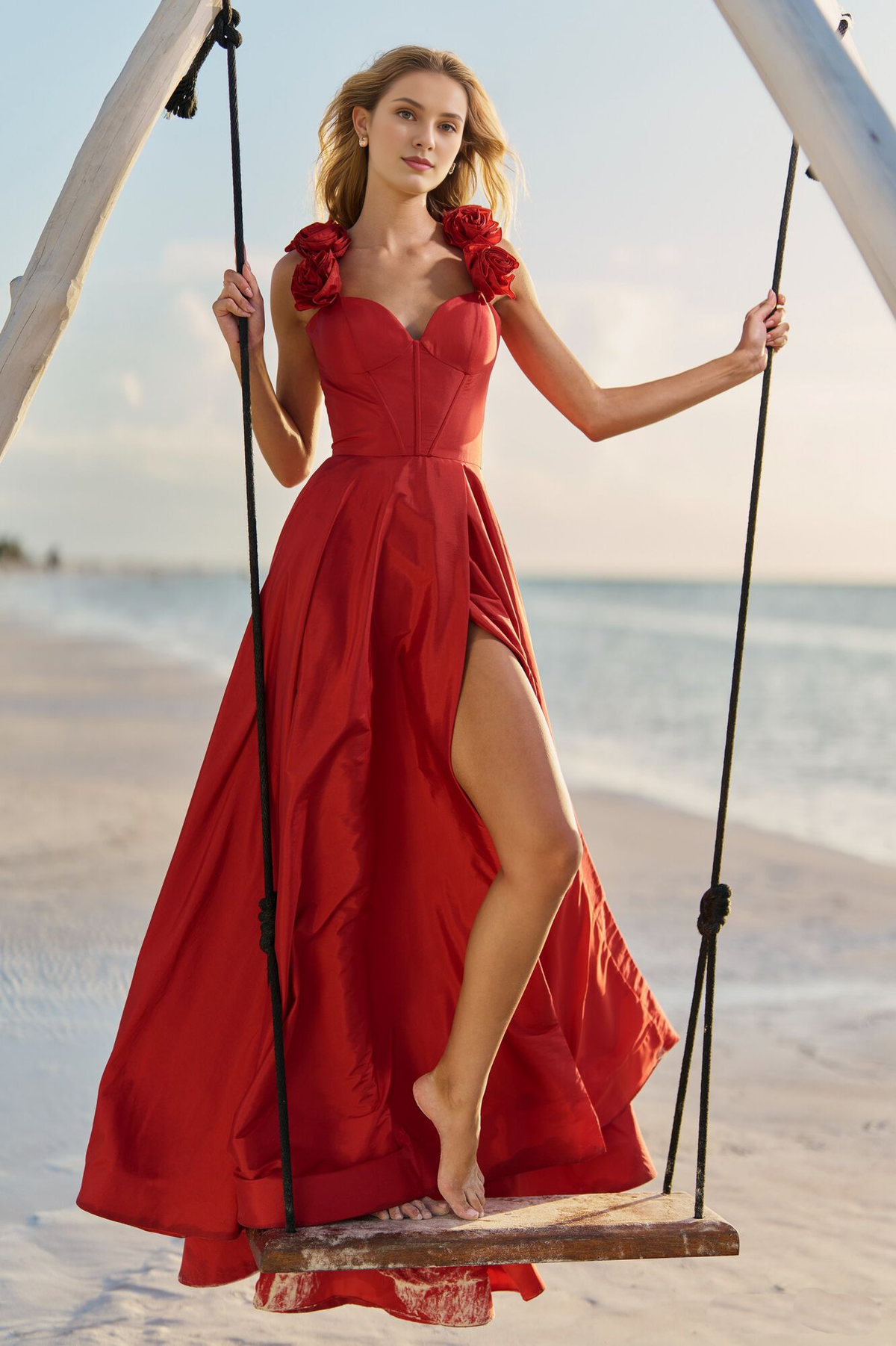 A-Line Lace-Up Back Floor-Length Prom Dress - Chloe Dress